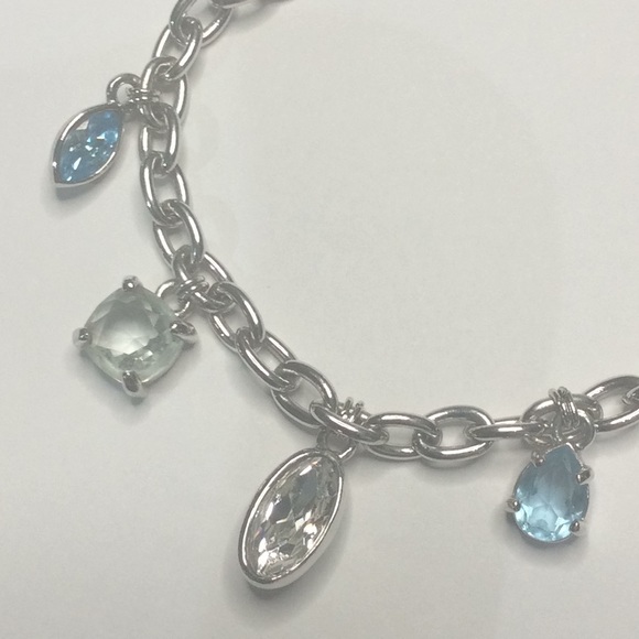 Swarovski Rhodium Crystal Charm Bracelet - 6 1/4 “ - Picture 4 of 4